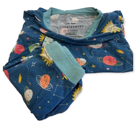 Little Sleepies Space Two Piece Set 12-18 Months - Picture 2 of 4
